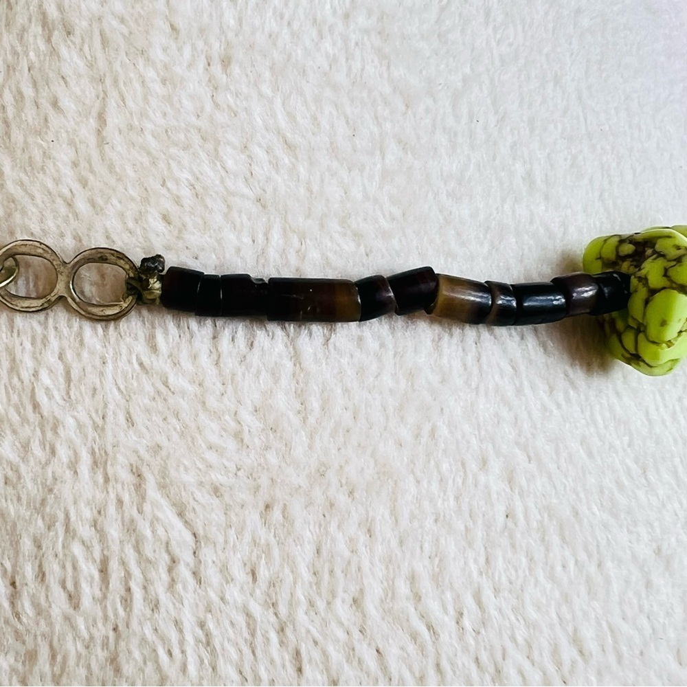 NATIVE MADE HEISHI AND CHUNKY DYED HOWLITE GASPEITE  NECKLACE 18” - Picture 5 of 7